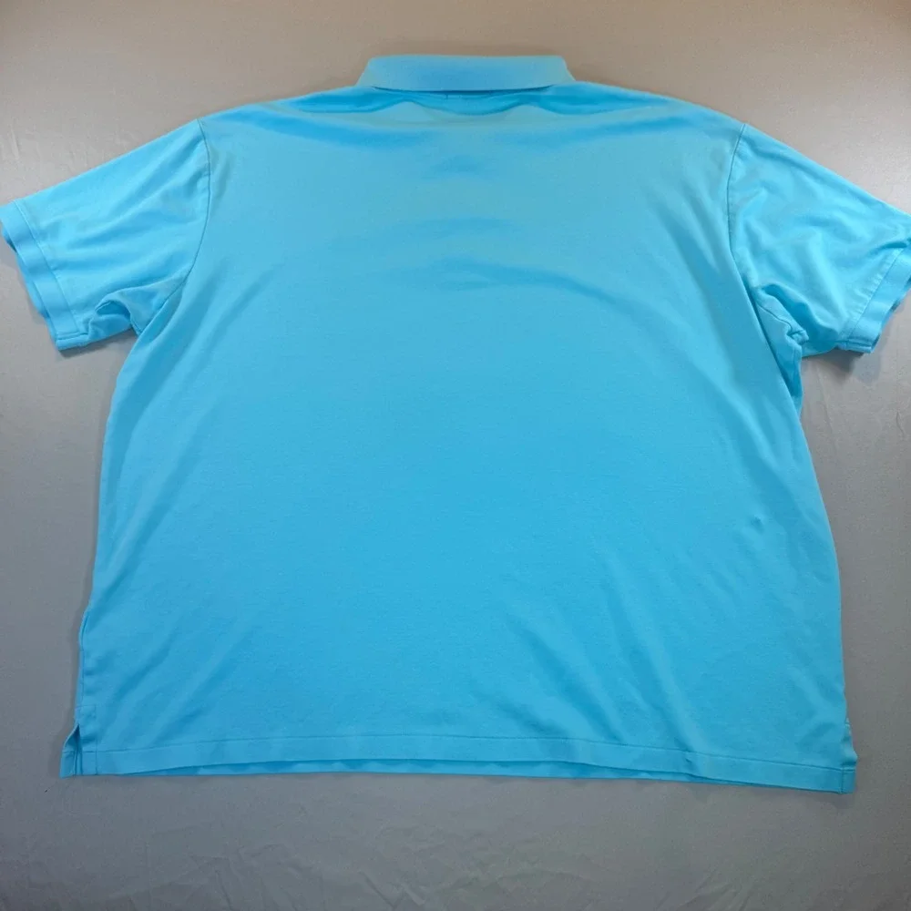 Polo Ralph Lauren Mens 3XB Blue Pima Cotton Short Sleeve Polo Shirt Pony Logo